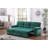 Kipriano 97.5"W Green Velvet Fabric Reversible Sleeper Sectional Sofa Chaise