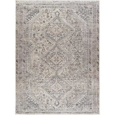 Vivir x Livabliss Eleni Sterling Grey Machine Washable Area Rug