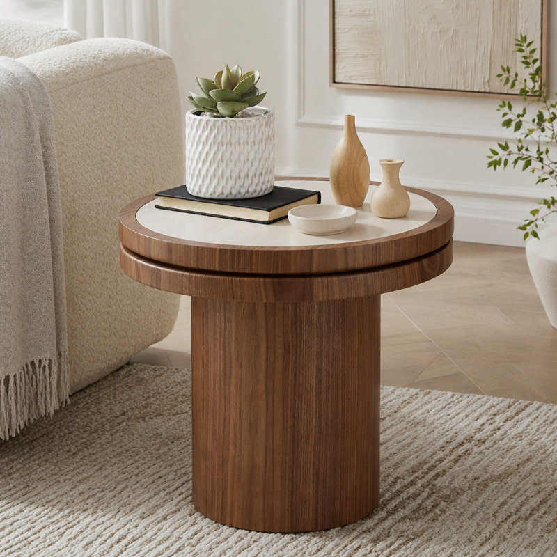 Table d'appoint 19,49 po, Walnut