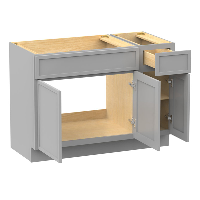Base de meuble-lavabo simple 51 po seulement, Gris