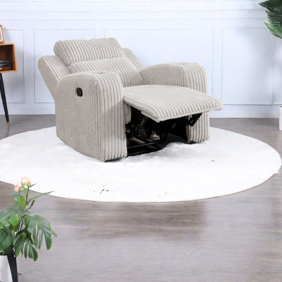 Comfort Recliners, Faux Fur Grey, Modern Living Room Experience