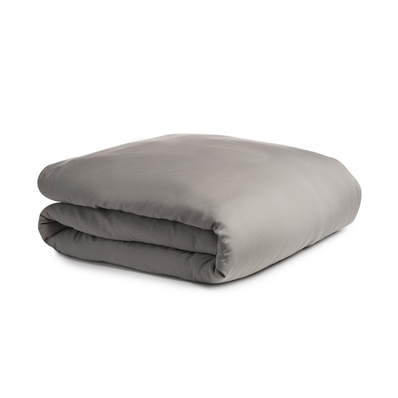 Rayon from Bamboo-Cotton Bedding Rayon Duvet Cover, King, Gray
