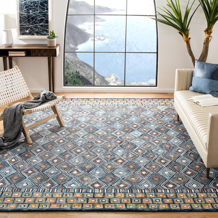 Deyoung Hand Tufted Wool Geometric Rug