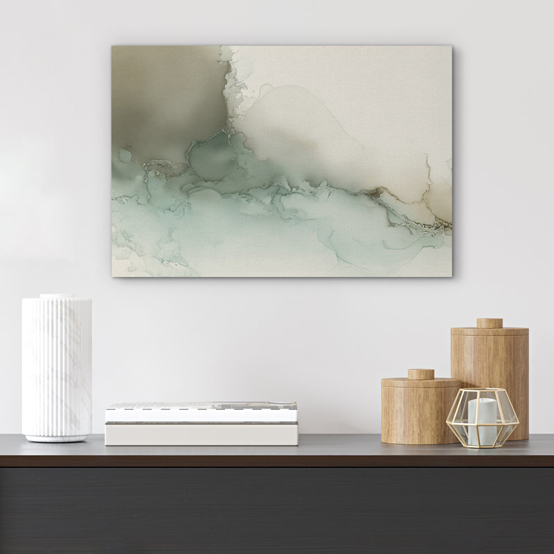 «Minimalist Wash Abstract Design», reproduction d'art sur toile encadrée très grande, Toile tendue