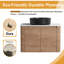 Meuble-lavabo mural simple 30 po avec lavabo en céramique Greythor -288999556-288999558
