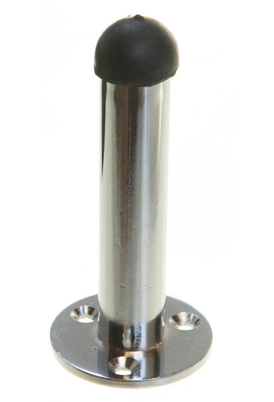 Kennedale Brass Skirting Fixed Door Stop, Satin Chrome