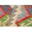 Tapis rectangulaire en laine tissé à plat à motif géométrique de 3 pi 4 po x 4 pi 6 po Alois