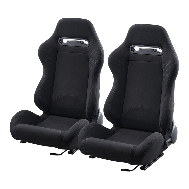 Ensemble de 2 chaises de course réglables en polyester avec glissière