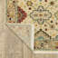 Tapis de couloir oriental beige tissé à la machine 2 pi x 10 pi avec frange