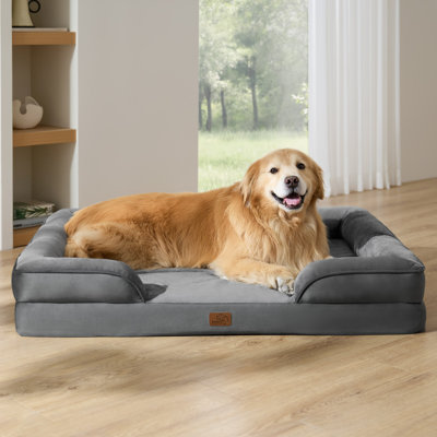 Bedsure Cozy Orthopedic Dog Bed, Waterproof Washable Sofa Bed with Removable Cover, Non-Slip Base for Extra Large Dog 