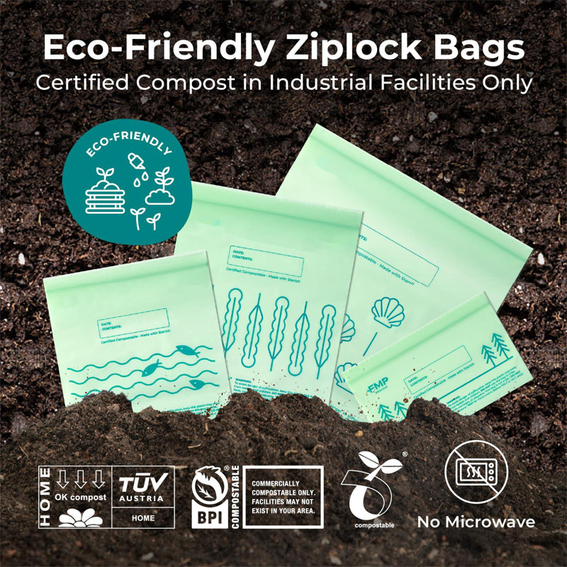 Ensemble de sacs compressibles 100% Ziplock, sacs de rangement pour aliments refermables