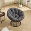 Fauteuil d'appoint pivotant confortable, structure en acier avec un style moderne pour les espaces de vie