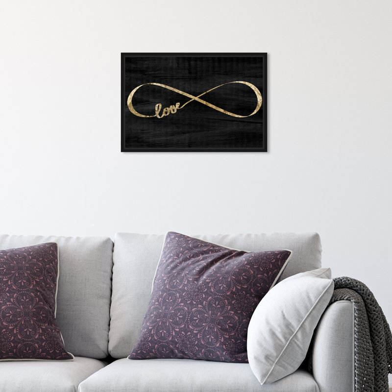 Sparkle Night - reproduction d'art textuel sur toile tendue, L 45 po x H 30 po, Cadre noir