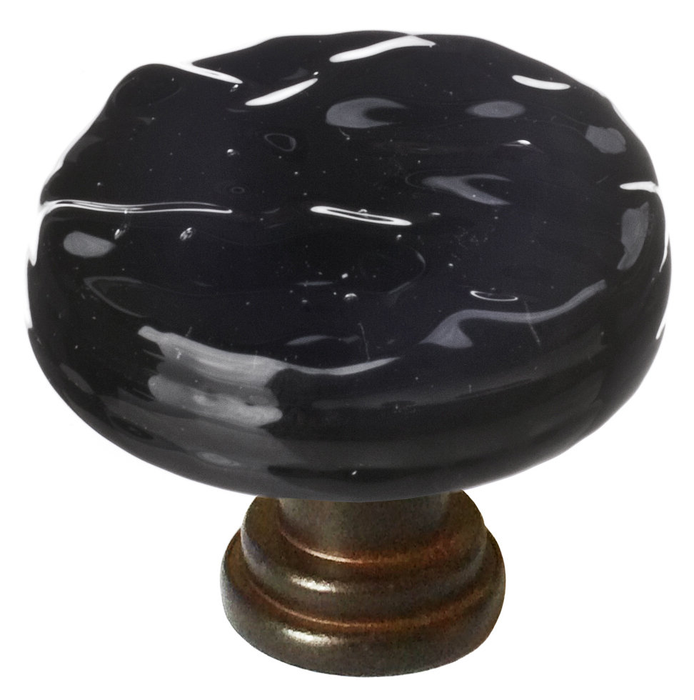 Glacier Mushroom Knob Knob, Oil Rubbed Bronze, Black