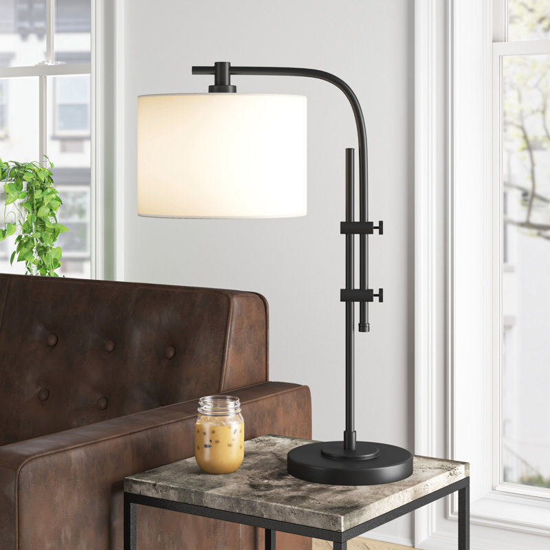 Lampe de bureau 26,75 po Pariaman, Noir, Beige