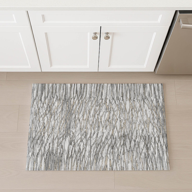 Machine Washable Indoor/Outdoor Chantille ACN2771 Modern Rug, Gray, 2'6" x 3'10"