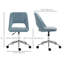 Chaise de bureau pivotante sans accoudoirs, bleu ciel