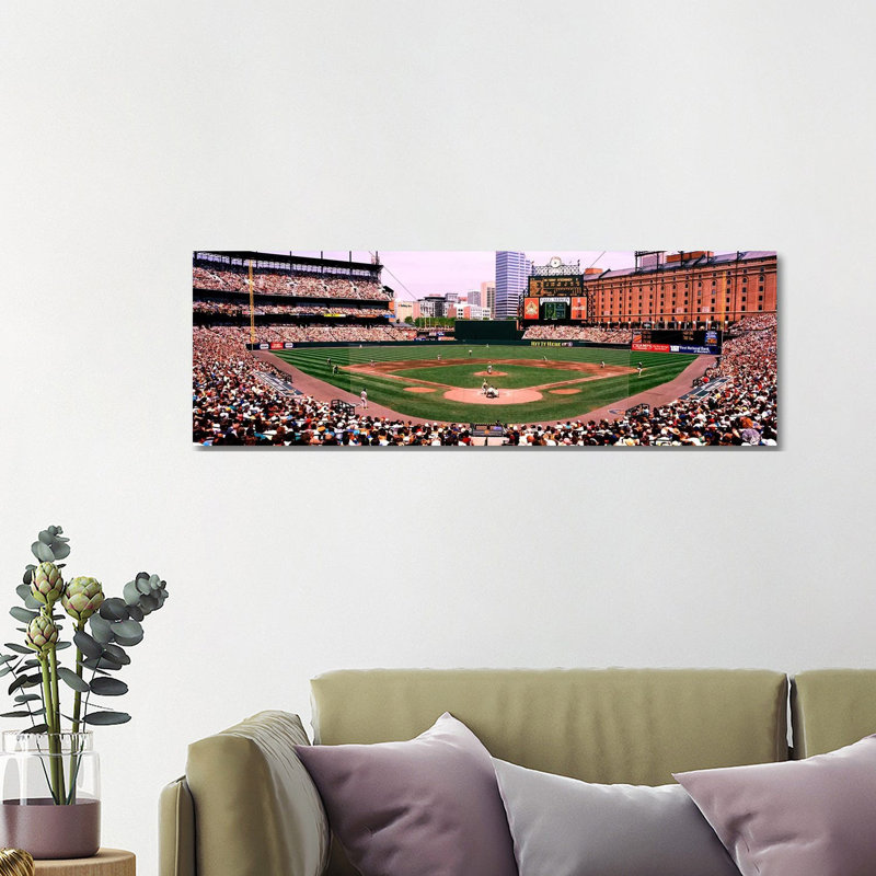 High Angle View Of A Baseball Field, Baltimore, Maryland, USA by Panoramic Images - Panoramic Gallery-Wrapped Canvas Giclée on Canvas