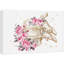 Spinal squelette pastel rose fleurs médical moderne art floral botanique décoration murale-98161853