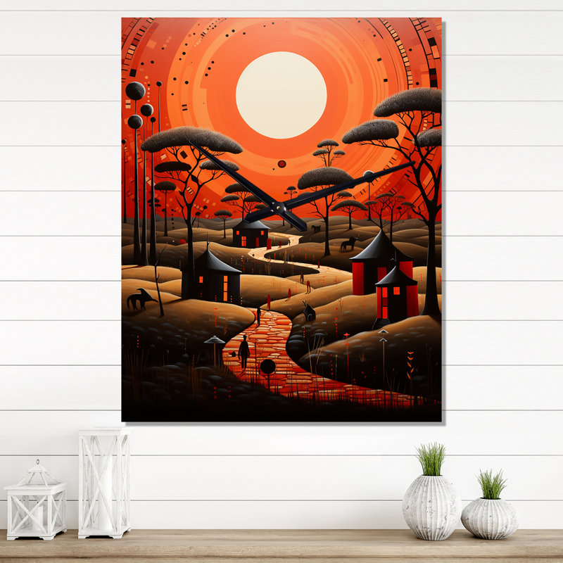 Jassmin - Horloges murales tribus d'Afrique, H 40 po x l 30 po x P 1 po