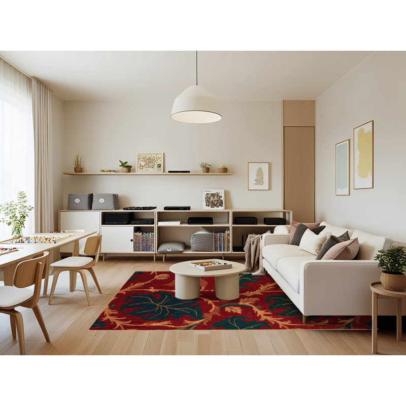 Tapis brun français lavable à la machine, Rectangle 7 pi x 9 pi