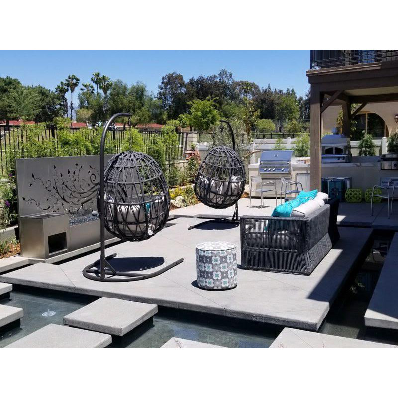 Milano Hanging Chair, Echo Ash Sunbrella®, Slate