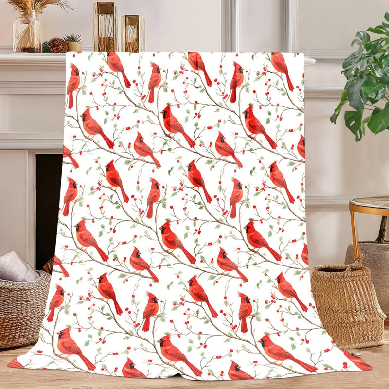 Coussin Cardinal Bird Cardinal, L 60 po x l 50 po