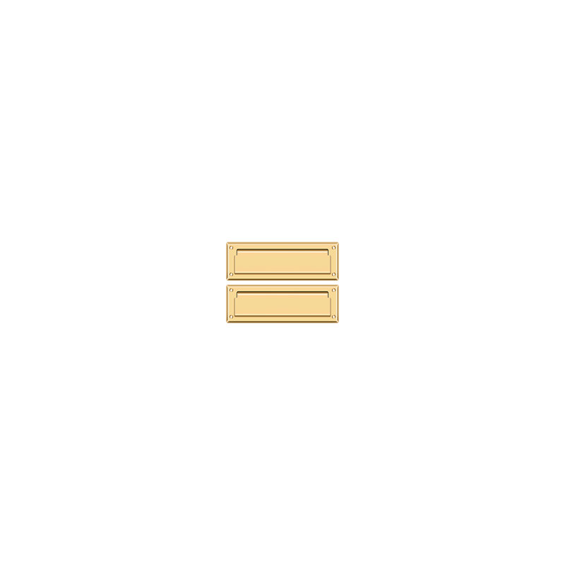 9" in x 3" Brass Mail Slot, PVD Polished Brass