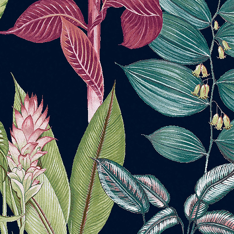 Wallpaper Double Roll, Navy Blue/Black