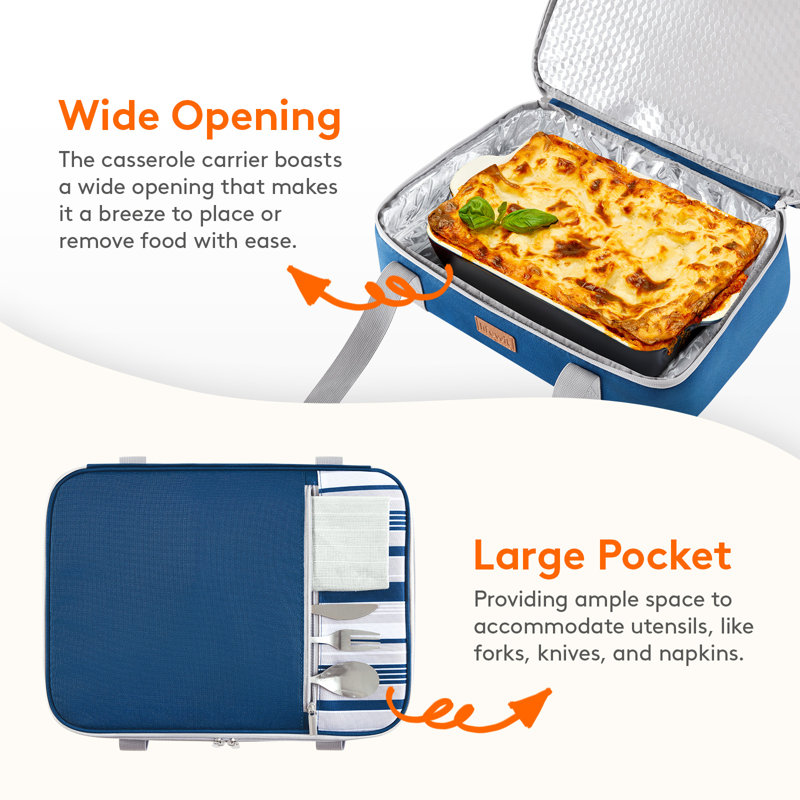 Polyester Picnic Cooler, Blue