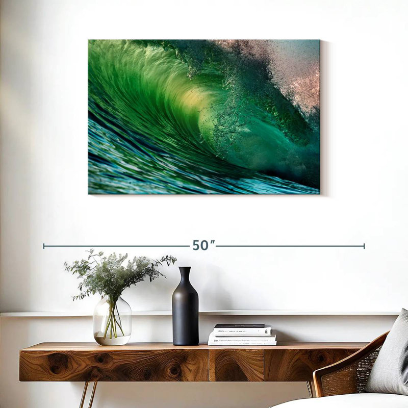 Gillard Green Ocean Wave, 24" H x 36" W