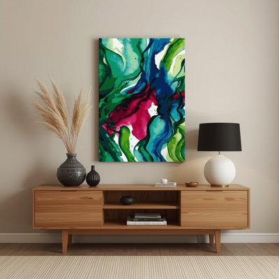 Aquarelle abstraite, art mural en métal brun 54