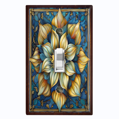 Couvercle de plaque d'interrupteur en métal; Impression de vitrail 4 couleurs US Standard