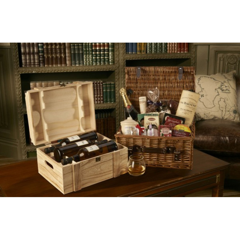 6 Wine Bottle Wooden Chest Box
