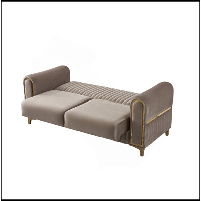 Causeuse convertible en tissu de velours Melody