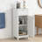 1-Drawer Free-standing Bathroom Cabinet, White 12.6x11.8x34.3in
