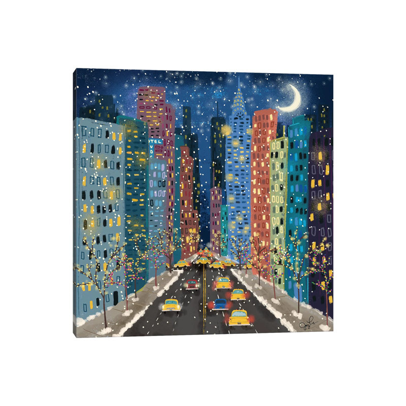 42nd Street by Joy Laforme - Wrapped Canvas Painting, 66.04 cm H x 66.04 cm W x 1.91 cm D