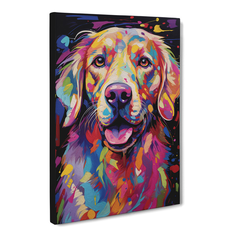 Golden Retriever Modern No.2 - No Frame Print, 50cm H x 35cm W x 3cm D
