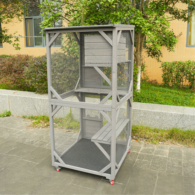 Enclos pour chat intérieur en bois Catio Large
