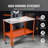 36" x 18" Welding Table, 1200lbs Load Capacity Steel Welding Workbench Table on Wheels, 4 Tool Slots, 5/8-inch Fixture Holes, Portable Work Bench with Braking Lockable Casters, Tool Tray