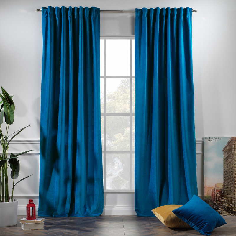 Decorative Double Panel in Matt, Extra Wide X Extra Long, L 52 po x L 72 po, 44 - bleu