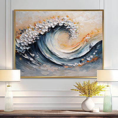 Onnen, grandes vagues de l'horizon côtier abstrait - Minimalisme abstrait, art mural