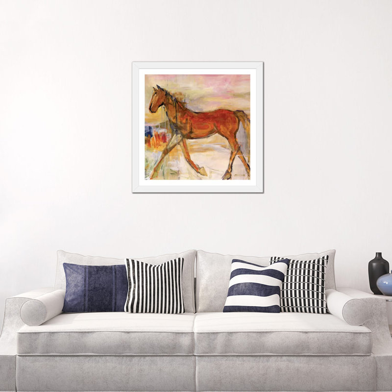 Reproduction d’art, "on the Go" par Julian Spencer, Papier encadré blanc, Blanc, H 24 po x l 24 po x p 1 po