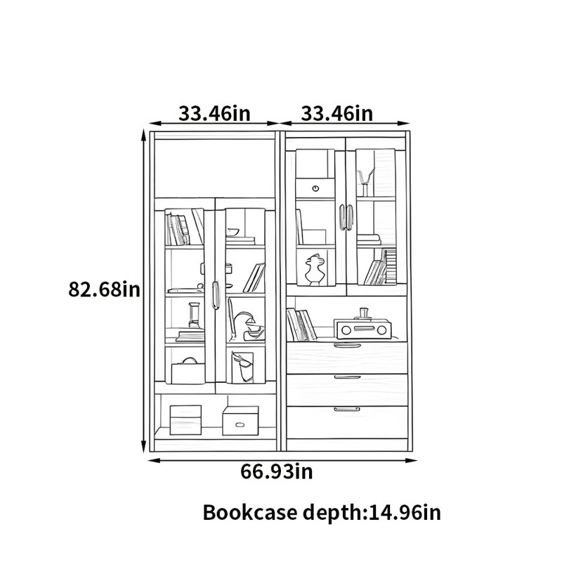 Bibliothèque de style chinois moderne