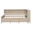 Lit de jour avec tablettes de rangement et 3 tiroirs-107123789