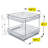 LYNK PROFESSIONAL® Pull Out Spice Rack Organizer for Cabinet - 2 Tier, Chrome-648953662