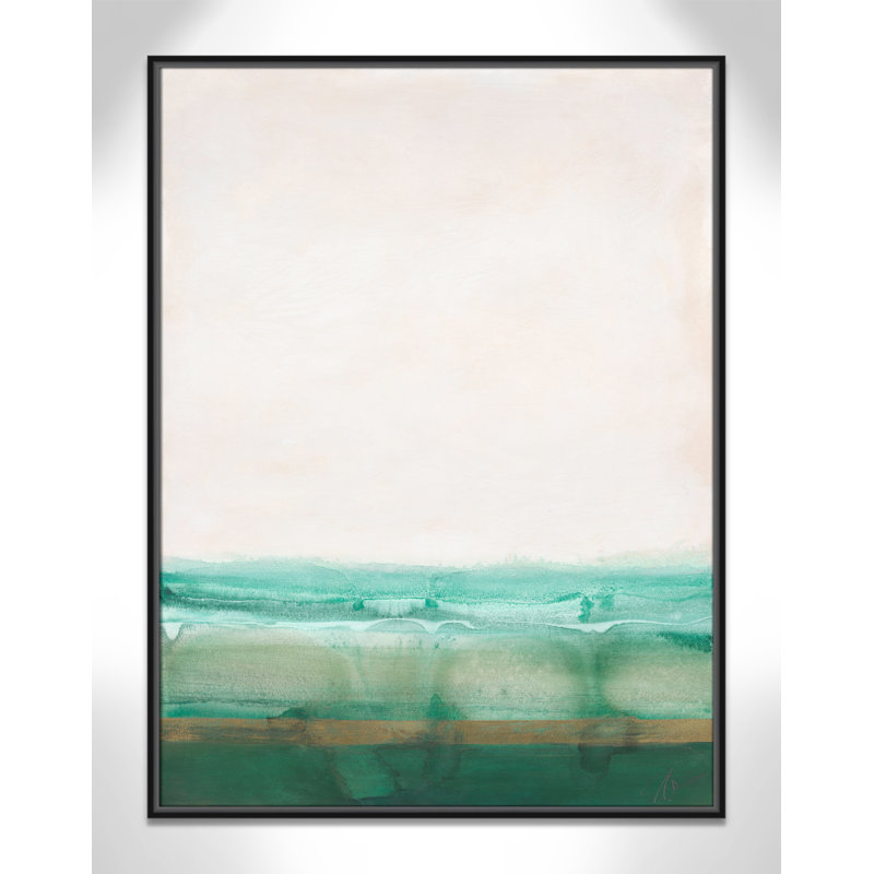 Franke Emerald Shores par Filippo Ioco - reproduction d'art, H 41,5 po x l 31,5 po x P 2 po, Toile avec cadre noir