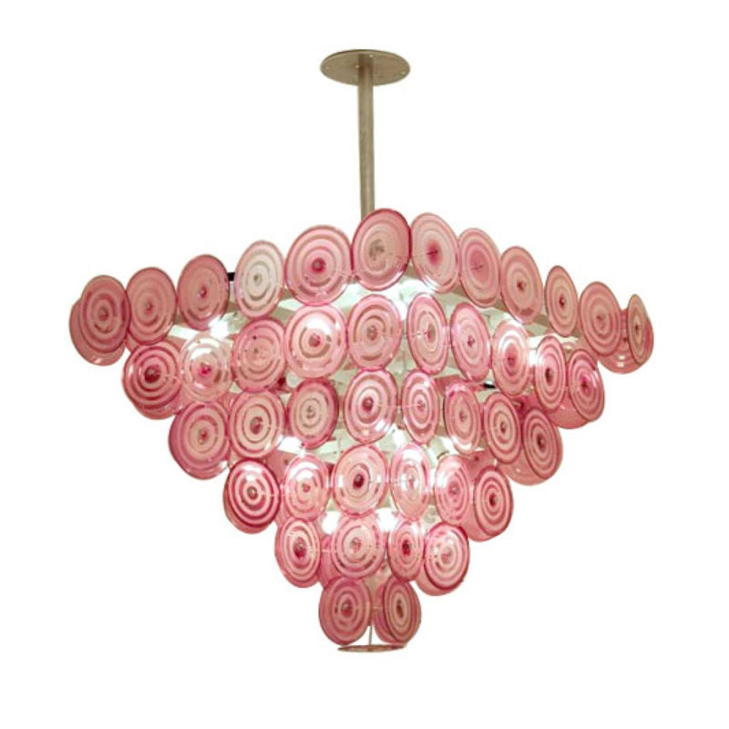 Murana 8 - Light Steel Novelty Chandelier, Polished Stainless Steel, Milky White, 28" H x 24" W x 24" D