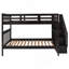 Escalier - Lit superposé avec rangement et garde-corps pour chambre à coucher VIEUX SKU: LPAAP
