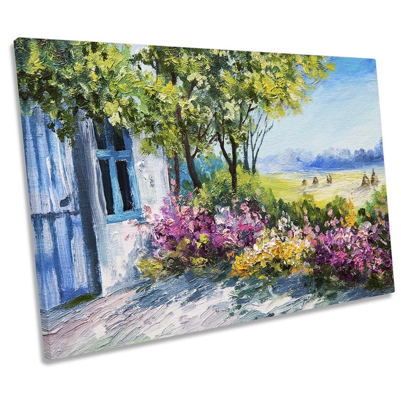 Summer Floral Flowers Garden - Wrapped Canvas Art Prints, 30.5cm H x 45.7cm W x 2cm D